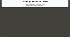 Desktop Screenshot of giancecchi.com